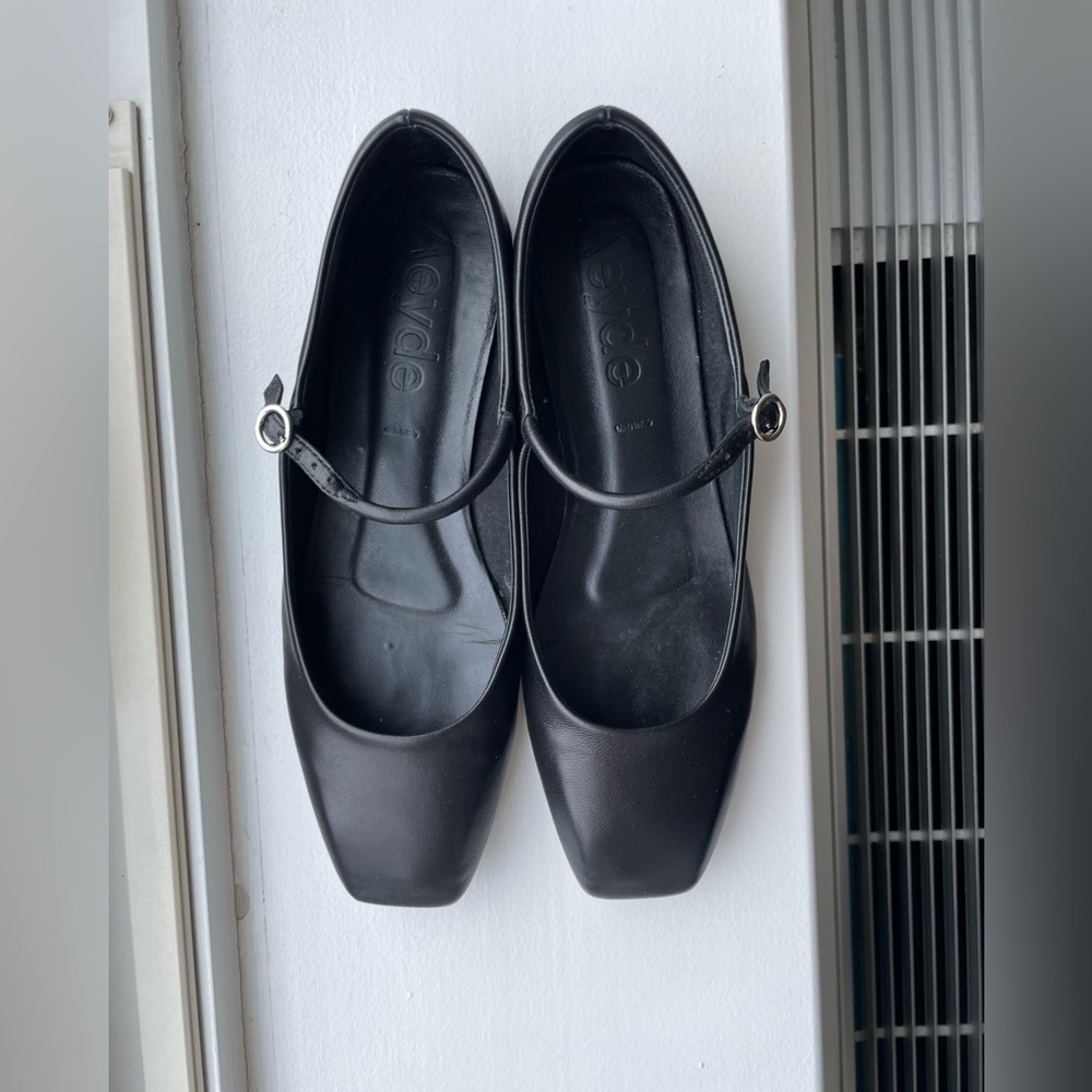 AEYDE Black Uma Ballerina Flats